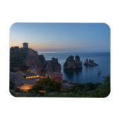 Faraglioni und Tonnara in Scopello, Sizilien Magnet (Horizontal)