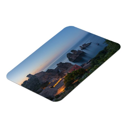 Faraglioni und Tonnara in Scopello, Sizilien Magnet (Linke Seite)