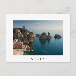 Faraglioni und Tonnara in Scopello, Sizilien Postkarte