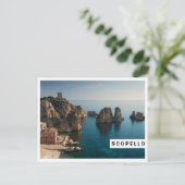Faraglioni und Tonnara in Scopello, Sizilien Postkarte (Stehend Vorderseite)