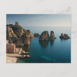 Faraglioni und Tonnara in Scopello, Sizilien Postkarte