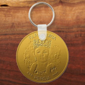 Farah Diba Ehefrau Shah Iran Persia Design #gold02 Schlüsselanhänger (Vorderseite)