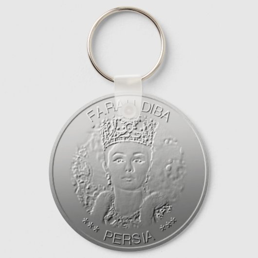 Farah Diba Ehefrau Shah Iran Persia Design #silv02 Schlüsselanhänger (Vorderseite)