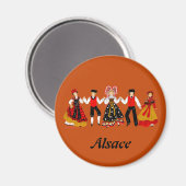 Farandole d’Alsace, Frankreich Magnet (Vorderseite/Rückseite)