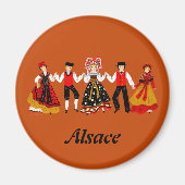 Farandole d’Alsace, Frankreich Magnet (Vorne)