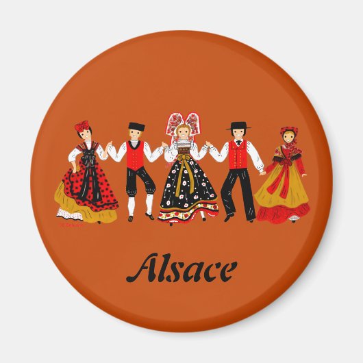 Farandole d’Alsace, Frankreich Magnet (Vorne)