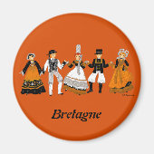 Farandole de Bretagne, Frankreich Magnet (Vorne)
