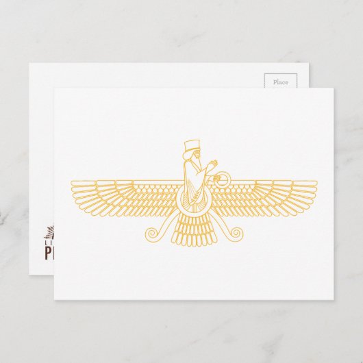 Faravahar Postkarte (Vorne/Hinten)