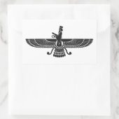 Faravahar Rechteckiger Aufkleber (Tasche)