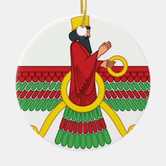 Faravahar Symbol Keramikornament (Vorne)