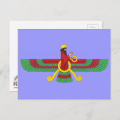 Faravahar-Symbol Postkarte (Vorne/Hinten)