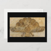 Faravahar-Symbol Postkarte (Vorne/Hinten)