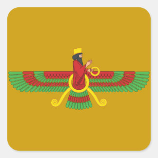 Faravahar-Symbol Quadratischer Aufkleber