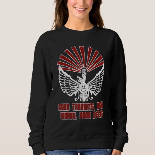 Faravahar Zoroastrianism Zarathustra Symbol philos Sweatshirt (Vorderseite)
