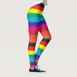 Farb-Armbanduhr Regenbogen Leggings