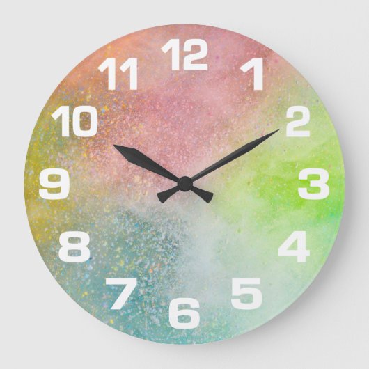 Farb-Explosionsuhren Große Wanduhr (Vorderseite)