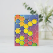 Farb-Hexagon Postkarte (Stehend Vorderseite)