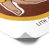 Farb-Lithografie über den Kaffee Rajah Poster (Ecke)