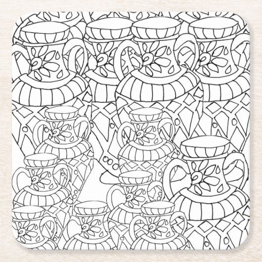 Farb-mir-Vasen Untersetzer (Vorderseite)