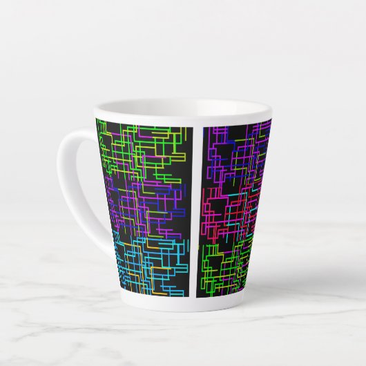 Farb-Neon-Muster Milchtasse (Linke Ecke)