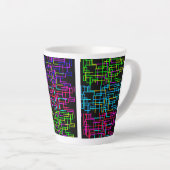 Farb-Neon-Muster Milchtasse (Rechte Ecke)