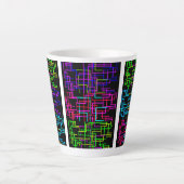 Farb-Neon-Muster Milchtasse (Vorderseite)