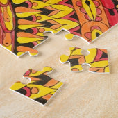 Farb Orange Mandala Original Kunst Schwierig Puzzle (Seite)