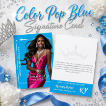 Farb-Pop-Cutout-Pageant-Autogramm-Karte