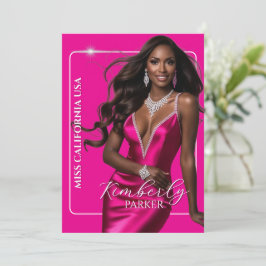 Farb-Pop-Cutout-Pageant-Autogramm-Karte Feiertagskarte