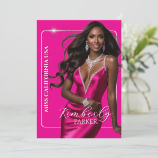 Farb-Pop-Cutout-Pageant-Autogramm-Karte Feiertagskarte