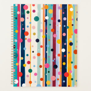 Farb-Pop-Polka-Streifen-Muster Planer