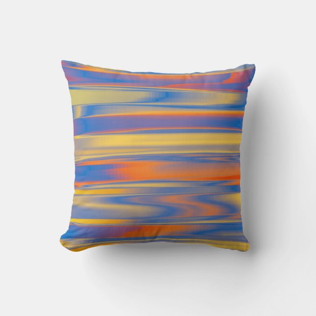 Farb Regenbogen Abstrakte Kunst Kissen (Vorderseite)