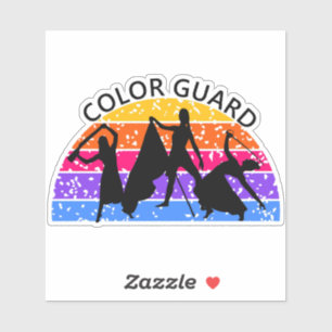 Farb-Schutzflagge, Fleck, Säbel - hell Aufkleber