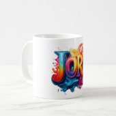 Farb-Splash "JORY" Art-Design Kaffeetasse (Vorderseite Links)