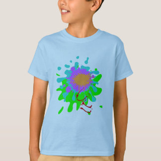 Farb-Splash-Jungen Basic T-Shirt