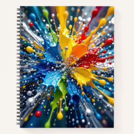 Farb-Splash-Notizbuch Notizblock