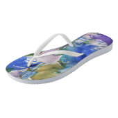 Farb-Splash-Zehenstegsandalen Badesandalen (Schrägansicht)