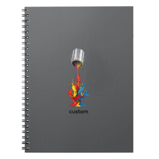 Farb-Spritz-Kanonen-Kunst Notizblock (Vorderseite)