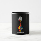 Farb-Spritz-Kanonen-Kunst Tasse (Zentrum)