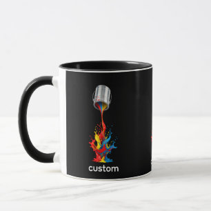 Farb-Spritz-Kanonen-Kunst Tasse