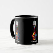 Farb-Spritz-Kanonen-Kunst Tasse (Vorderseite Links)