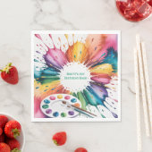 Farb-Spritz-Kunst-Geburtstagsfeier Serviette (Beispiel)