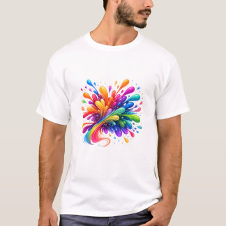 Farb-Spritzer Abstract Art Geschenk T-Shirt | Bunt