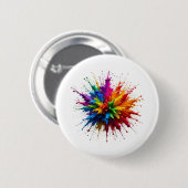 Farb-Spritzer abstrakte Kunst Pin Button Abzeichen (Vorne & Hinten)