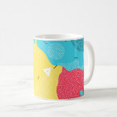 Farb-Spritzer abstrakter Cartoon-Hintergrund oder Kaffeetasse (VorderseiteRechts)
