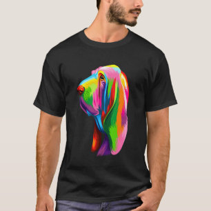 Farb Spritzer Basset Hound  Abstrakte Hush Puppy K T-Shirt