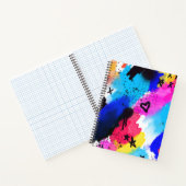 Farb-Spritzer-Doodle-Spirale Notizblock (Innenseite)
