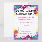 Farb-Spritzer Einladung (Vorne/Hinten)