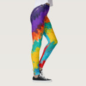 Farb-Spritzer Regenbogen-Farbe Mode Leggings (Rechts)