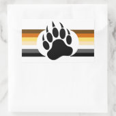 Farb-Streifen und Bärenpfeife Rechteckiger Aufkleber (Tasche)